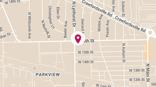 Map showing the central Indiana location of Benge's hardware store coming soon to Speedway