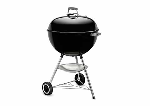 a charcoal grill on a white background