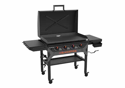 a flat top grill on a white background