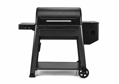 a pellet grill on a white background