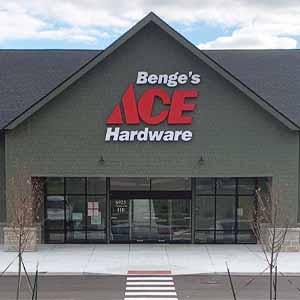 Exterior of Benge's Hardware in Franklin Township