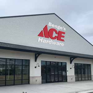 Exterior of Benge's Hardware at Spring Mill Station