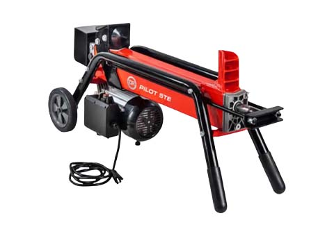 electric log splitter on a white background