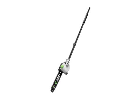 an electric pole saw on a white background