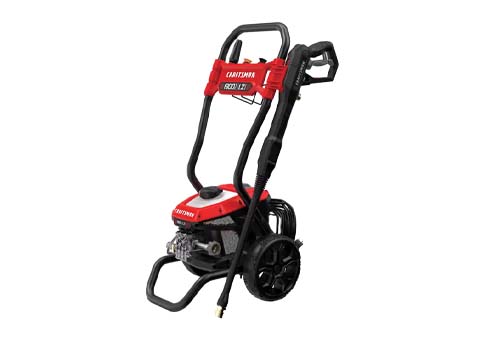 portable electric pressure washer on a white background